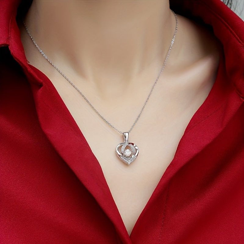 Moissanite Necklace 925 Sterling Silver Pendant Clavicle Chain Jewelry Decor For Women Mother's Day Valentine's Day Proposal Engagement Wedding Gift Anniversary Gift Birthday Gift With Certificate