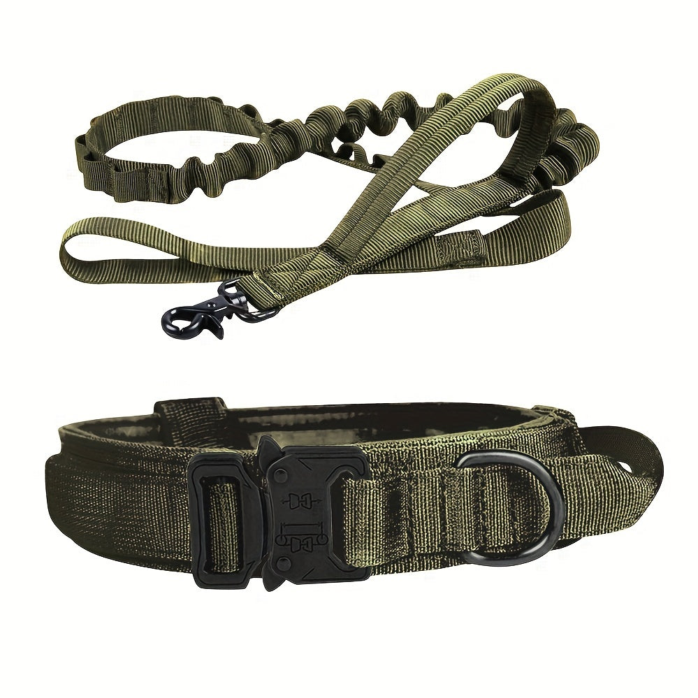 Heavy-Duty Adjustable Dog Collar & Leash Set - Secure Fit, Comfortable Material, Perfect for Training & Daily Walks