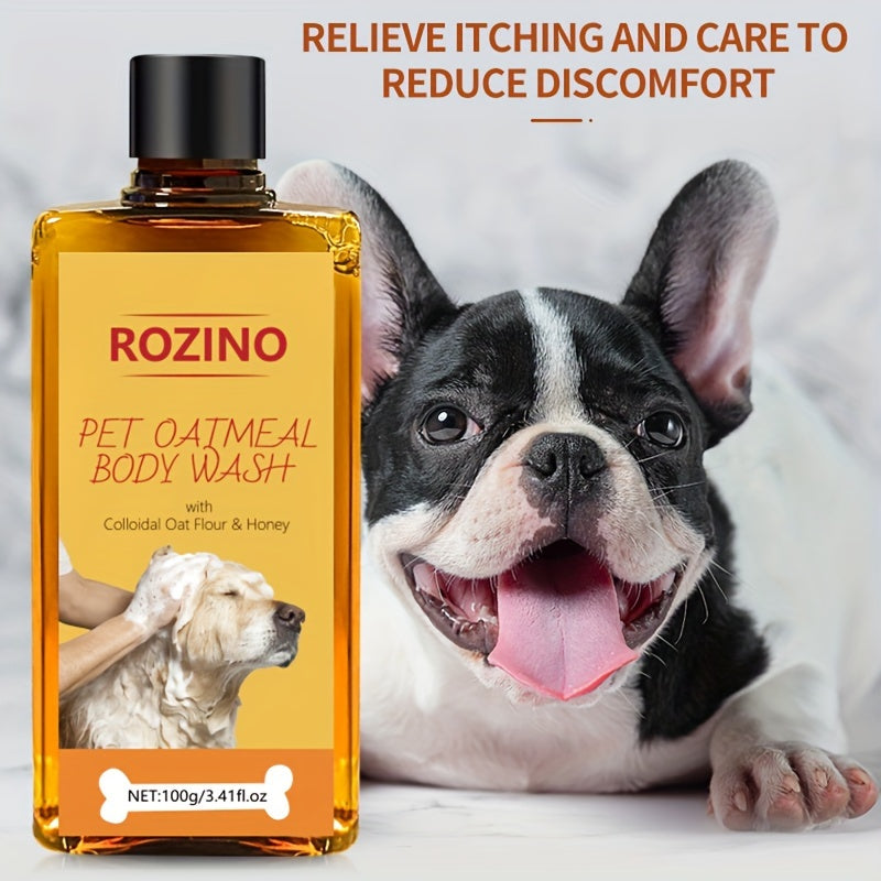 Rozino 100G Pet Shampoo With Plant & Fruit Oils - Moisturizing, Long-Lasting Scent For Smooth, Healthy Fur