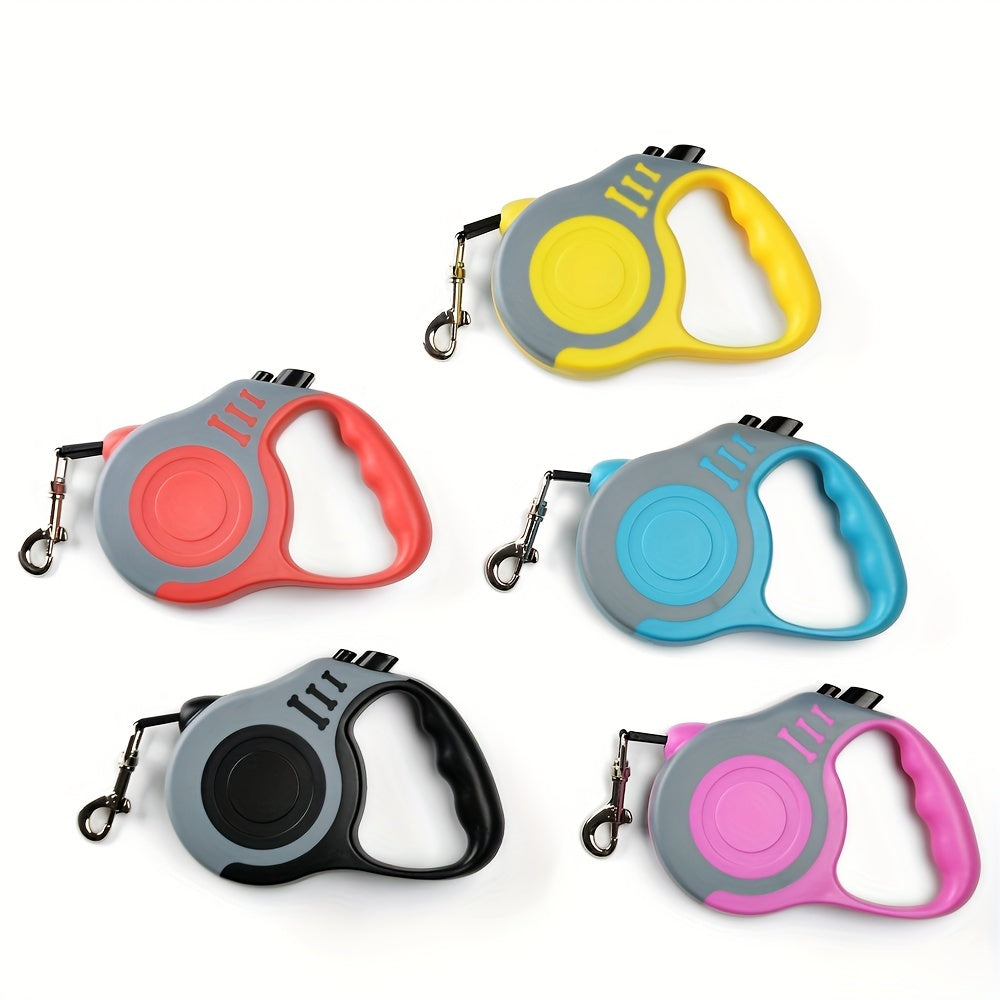 Heavy-Duty Dual-Button Retractable Dog Leash - Comfortable Handle, Smooth Extension, Reliable Control for Daily Walks