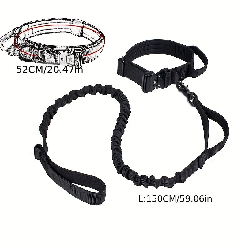 Heavy-Duty Adjustable Dog Collar & Leash Set - Secure Fit, Comfortable Material, Perfect for Training & Daily Walks