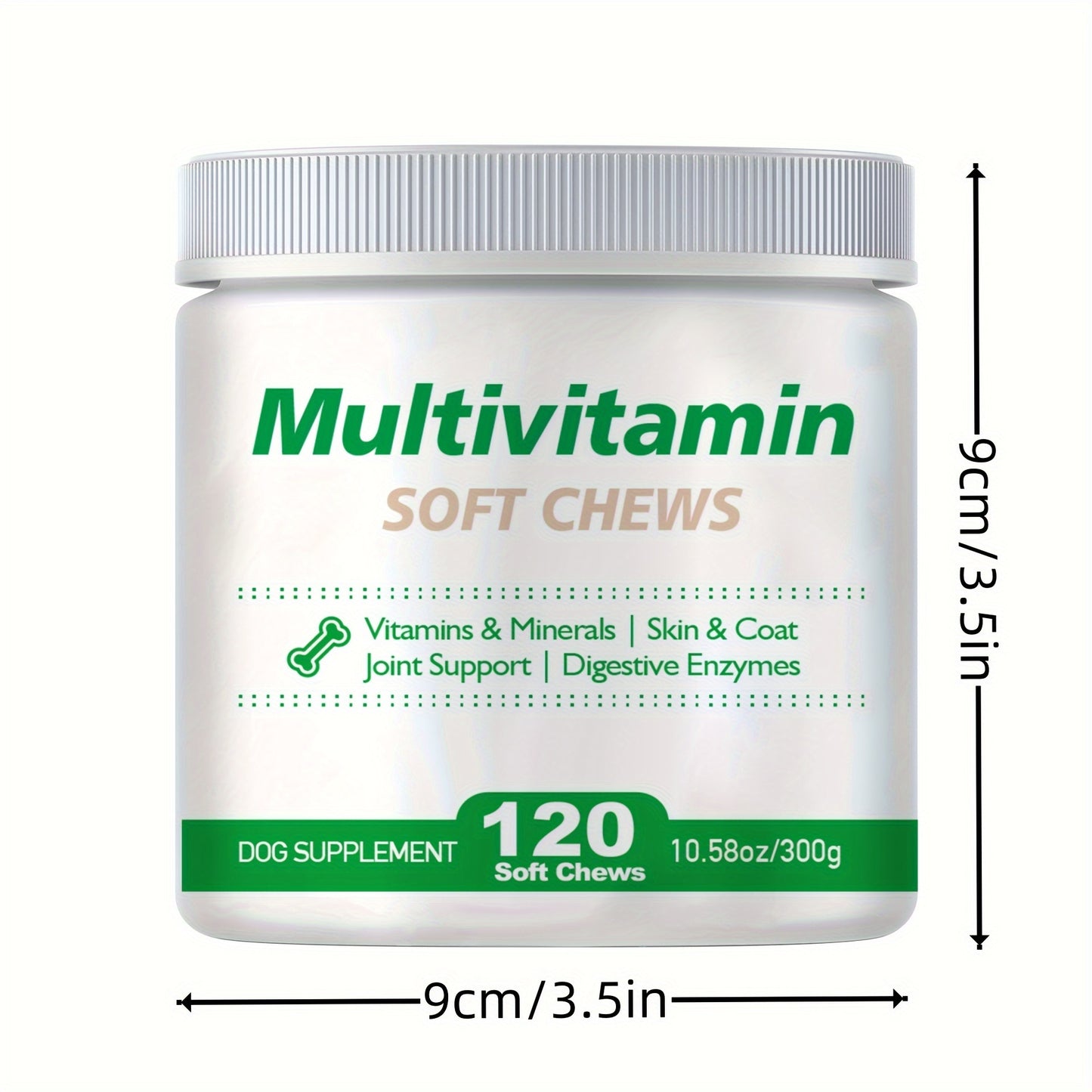 Dog Multivitamin - Vitamins for Health & Heart - Fish Oil for Dogs, Glucosamine, Probiotics, Dog Vitamins and Supplements for Skin and Coat