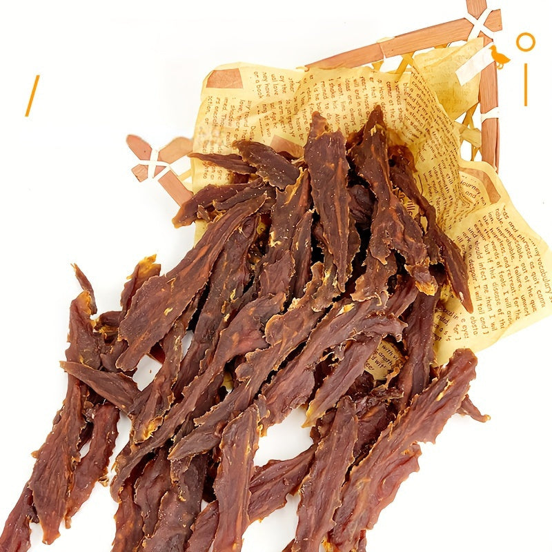 200g/400g(7.05oz/14.1oz) Chicken Jerky and Duck Jerky Dog Treats For Small, Medium, Large Dog, Made With Real Pure Chicken, Duck - Healthy, Easily Digestible, Dog Chews Long Lasting, And High Protein, Low Fat, Perfect Training Reward Snack For Dogs