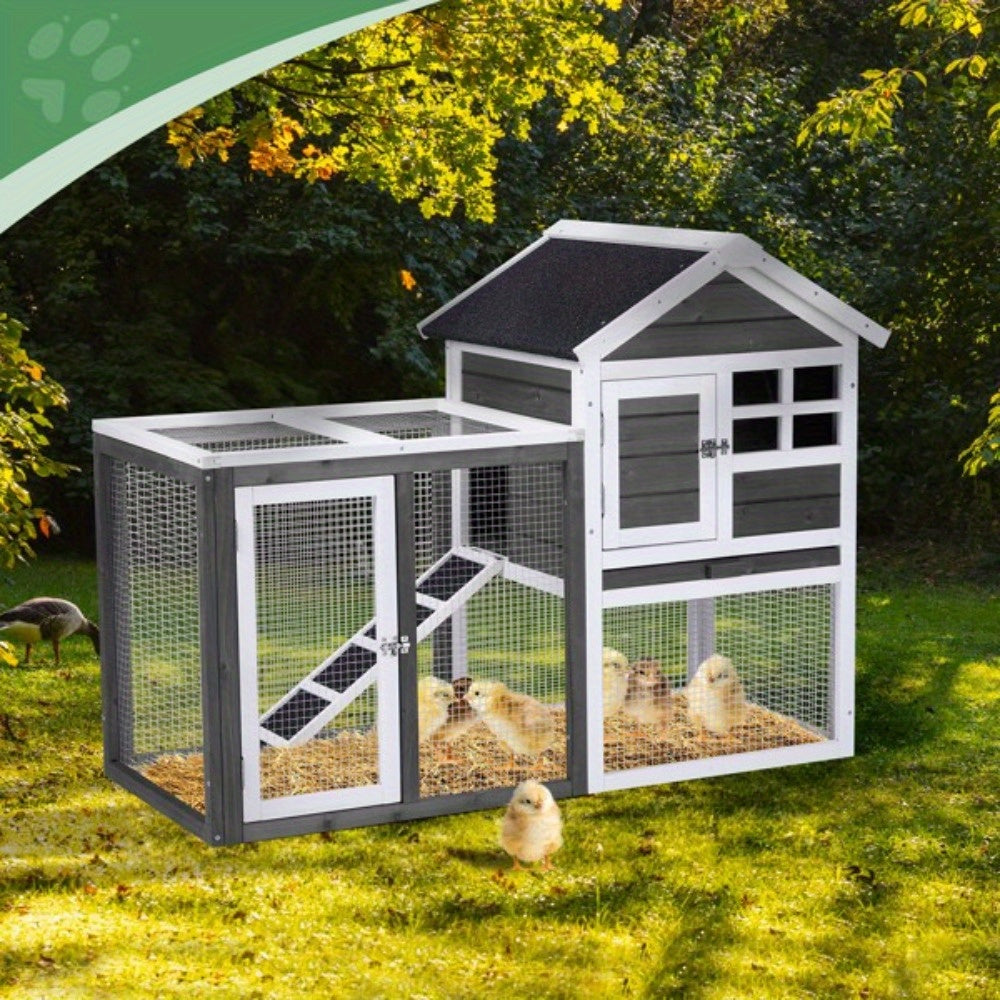 1pc Compact Pet Cage - Interaction-Friendly Hutch with Lockable Doors, Weatherproof, Sliding Easy-Clean Tray, Perfect for Year-Round Safety and Bonding with Your Adorable Pets