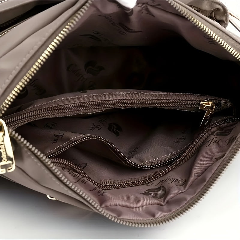 Casual Solid Color Hobo Bag, All-Match Zipper Shoulder Bag, Women's Versatile Bag For Work