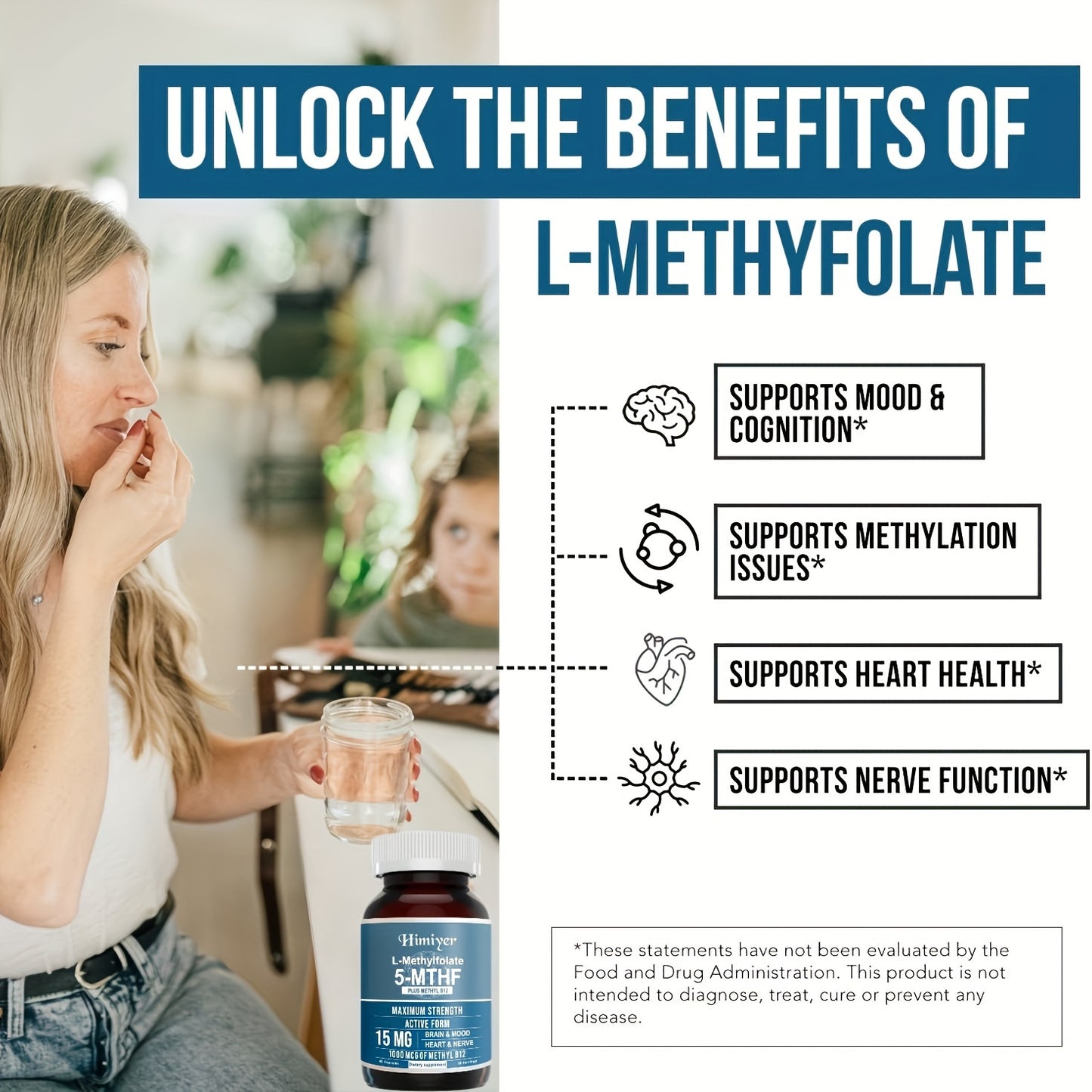 Himiyer L-methylfolate (15mg) plus methyl-B12 capsule 60 capsules