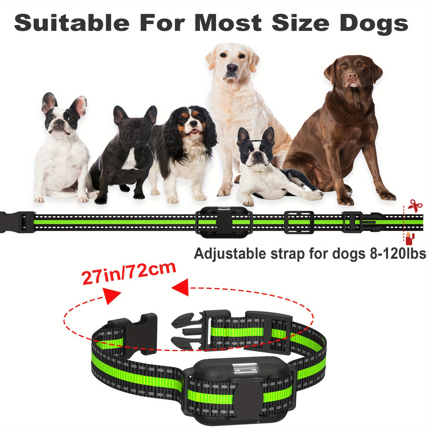 2600FT Long-Range Dog Training Collar - Versatile Electric E-Collar with 4 Modes, High-Efficiency Rechargeable Design, Ideal for All Breeds & Obedience Training