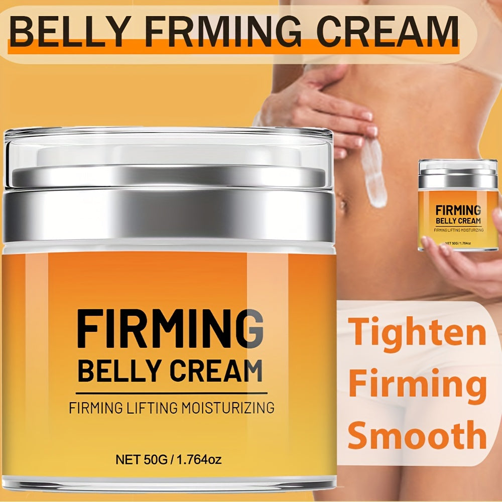 1.764oz/50g Firming Belly Cream, Tightening & Smoothing Body Lotion, Moisturizing With Jojoba Oil & Caffeine, Skin Care For Toning Waist, Thighs, Arms And Butt