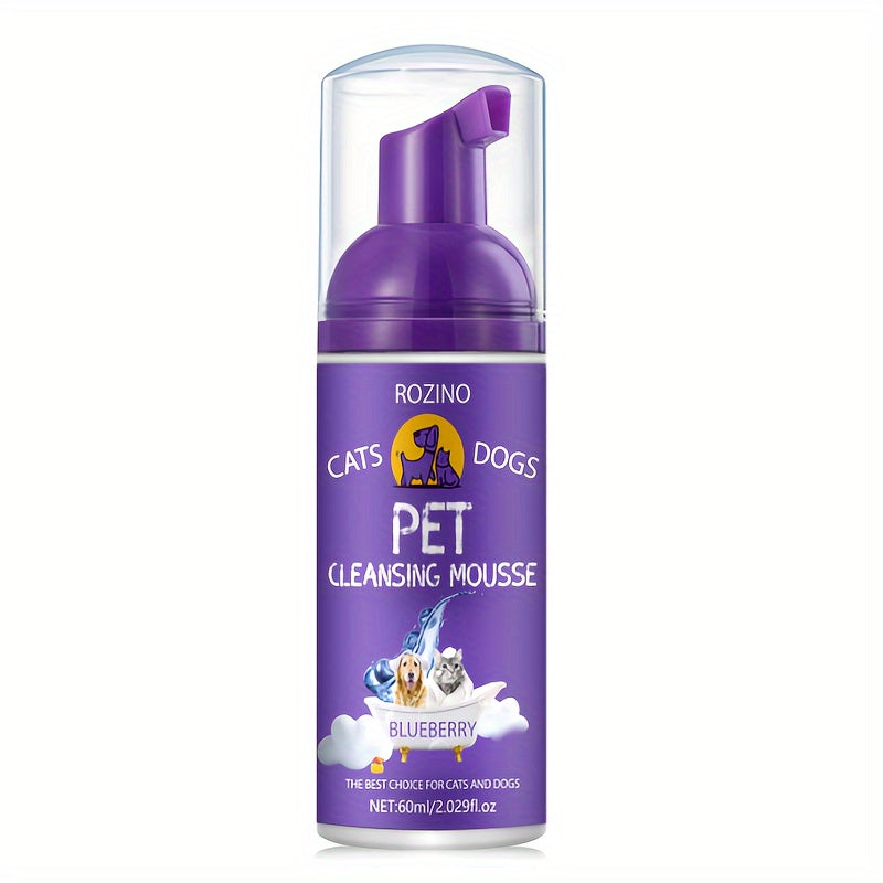 "Non-Toxic" Rozino Blueberry Pet Cleaning Mousse, 2.03oz - Gentle & Effective For All Stages