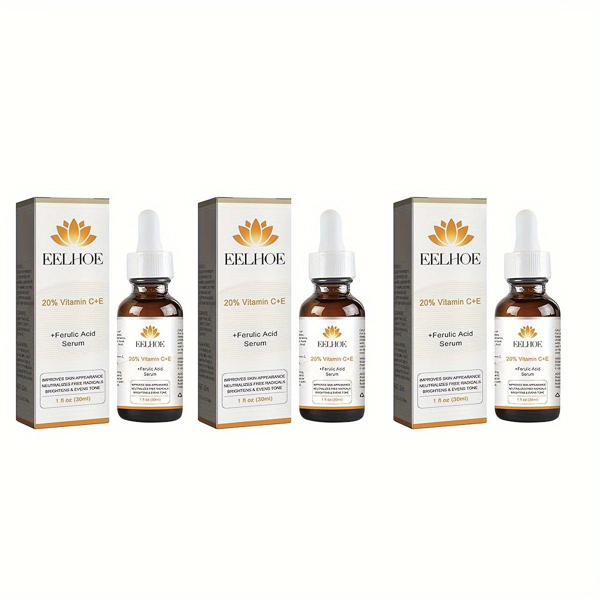 20% Vitamin C Face Serum with Vitamin E and Ferulic Acid, 1 fl oz (30 ML), Revitalizes Skin, Balances Complexion, and Antioxidant Skincare Serum