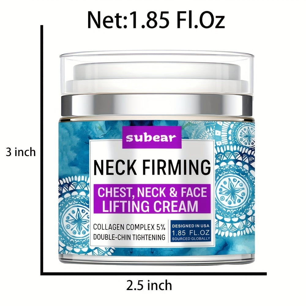 Neck Firming Cream, Double Chin Reducer, Neck Tightener Cream, Skin Tightening Cream, Moisturizer For Neck & Décolleté With Retinol Collagen & Hyaluronic Acid-Lifting, Firming & Hydrating Neck Cream Reduces The Look Or The Signs Of Aging - 1.85 FL.OZ