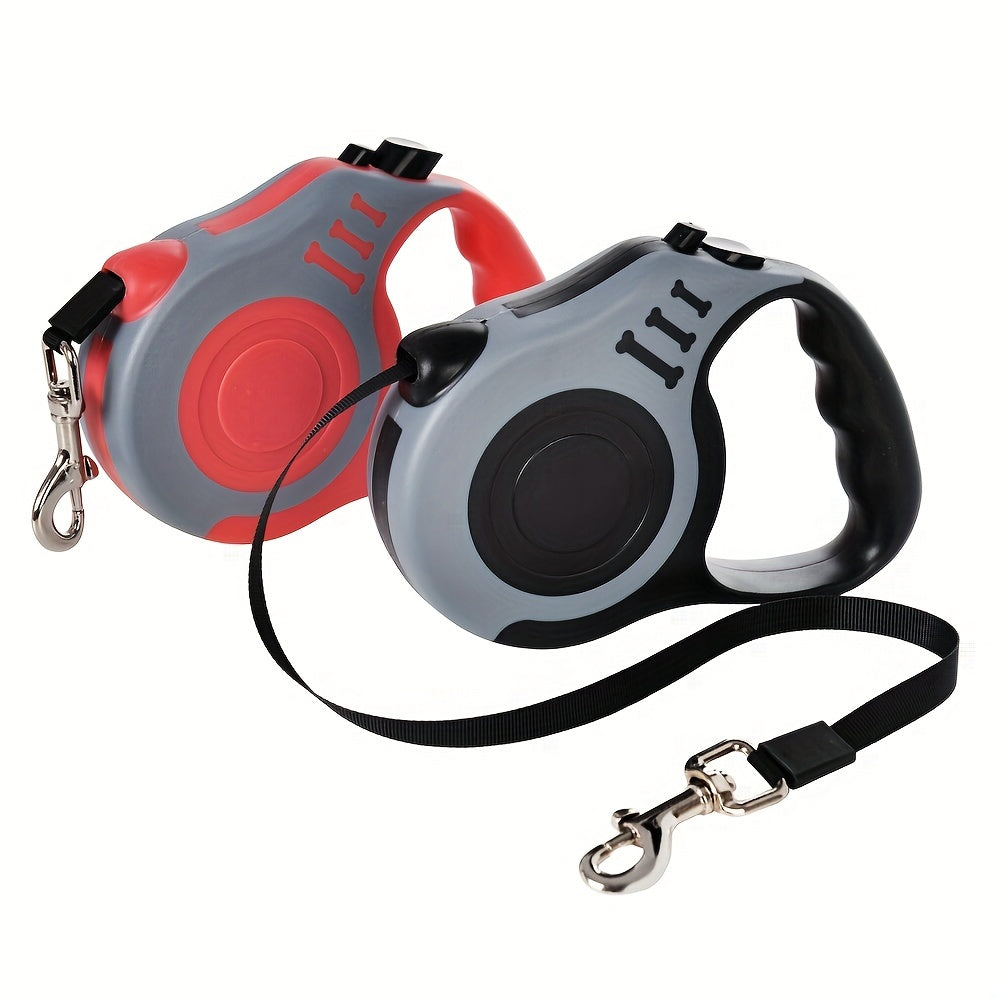 Heavy-Duty Dual-Button Retractable Dog Leash - Comfortable Handle, Smooth Extension, Reliable Control for Daily Walks