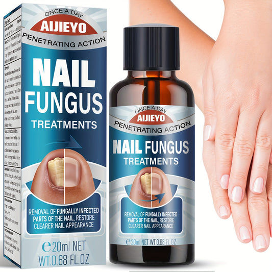 0.68oz Nail Fungus Treatment, Antifungal Nail Solution - Extra Strength Nail Renewal Solution For Toe Nails & Fingernails - Powerful Nail Care Renewal & Antifungal Recovery Liquid For Thick, Damaged & Discolored Nails