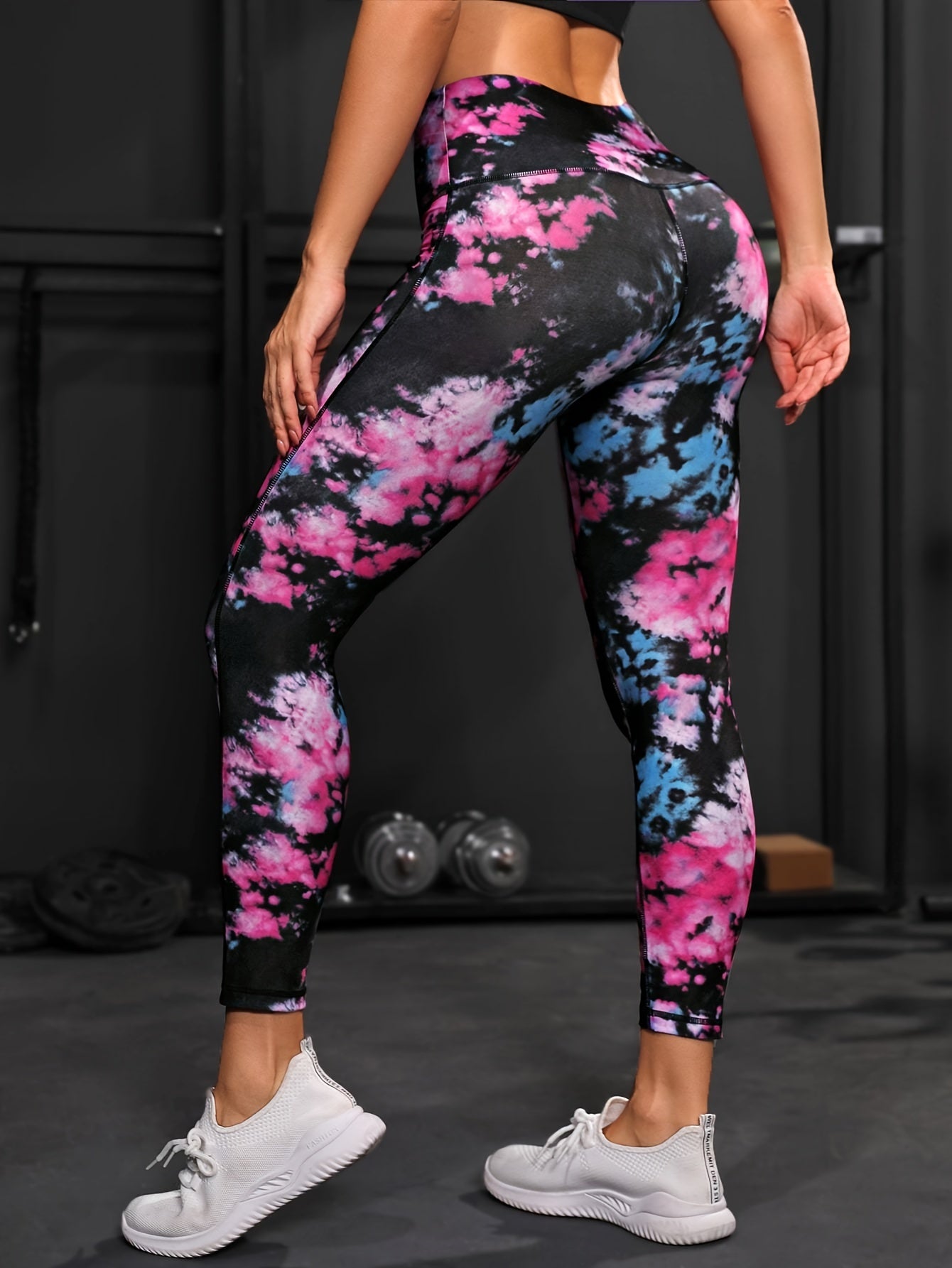 Chic Tie Dye Yoga Pants - Slimming High Waist Leggings with Butt Lifting Magic - Stretchy Running & Fitness Activewear for Women