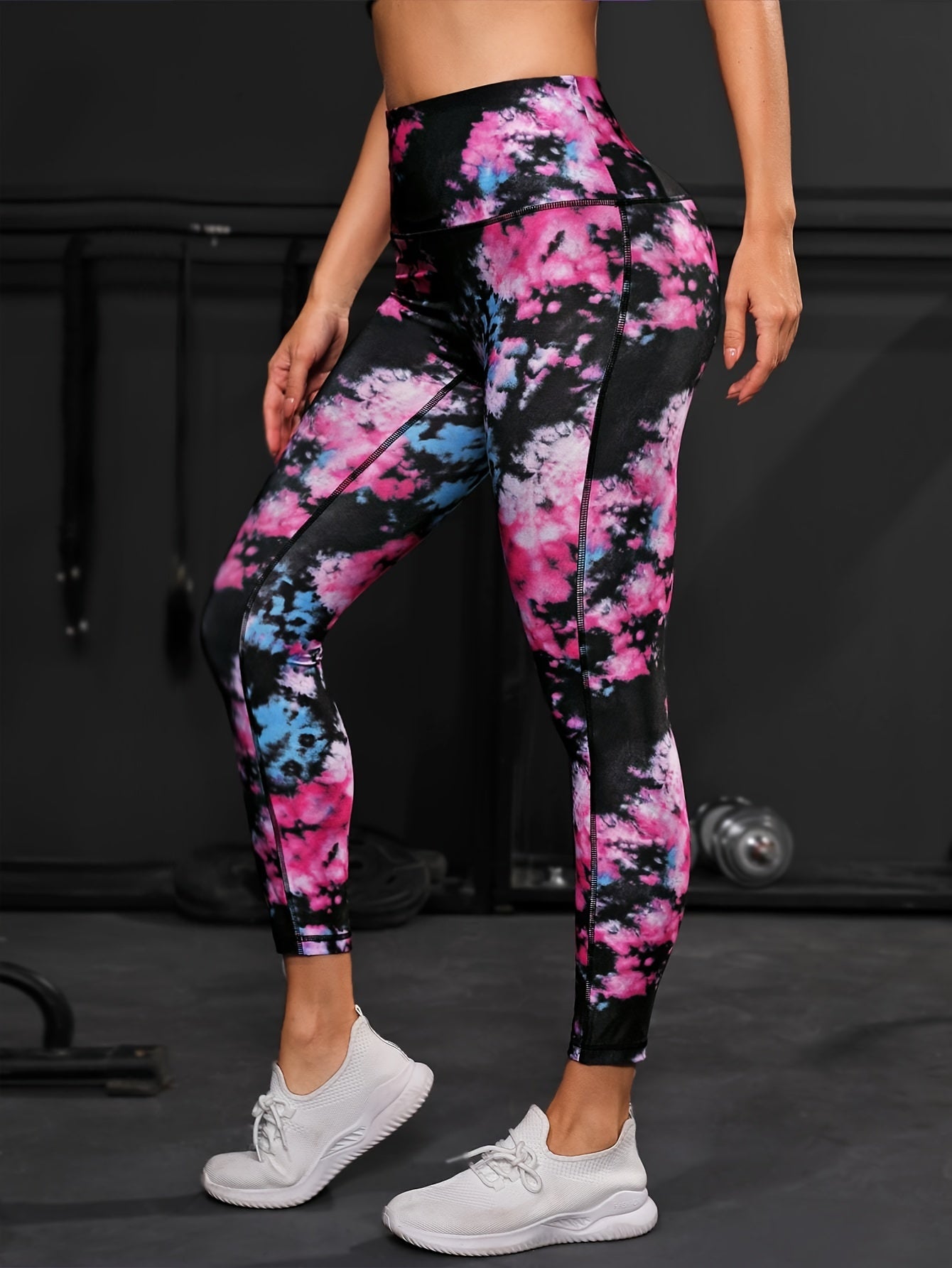 Chic Tie Dye Yoga Pants - Slimming High Waist Leggings with Butt Lifting Magic - Stretchy Running & Fitness Activewear for Women