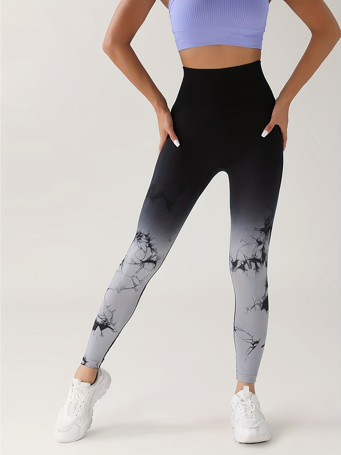 Women's Tie Dye Gradient High Waist Seamless Sports Leggings, Yoga Pants, Women's Activewear