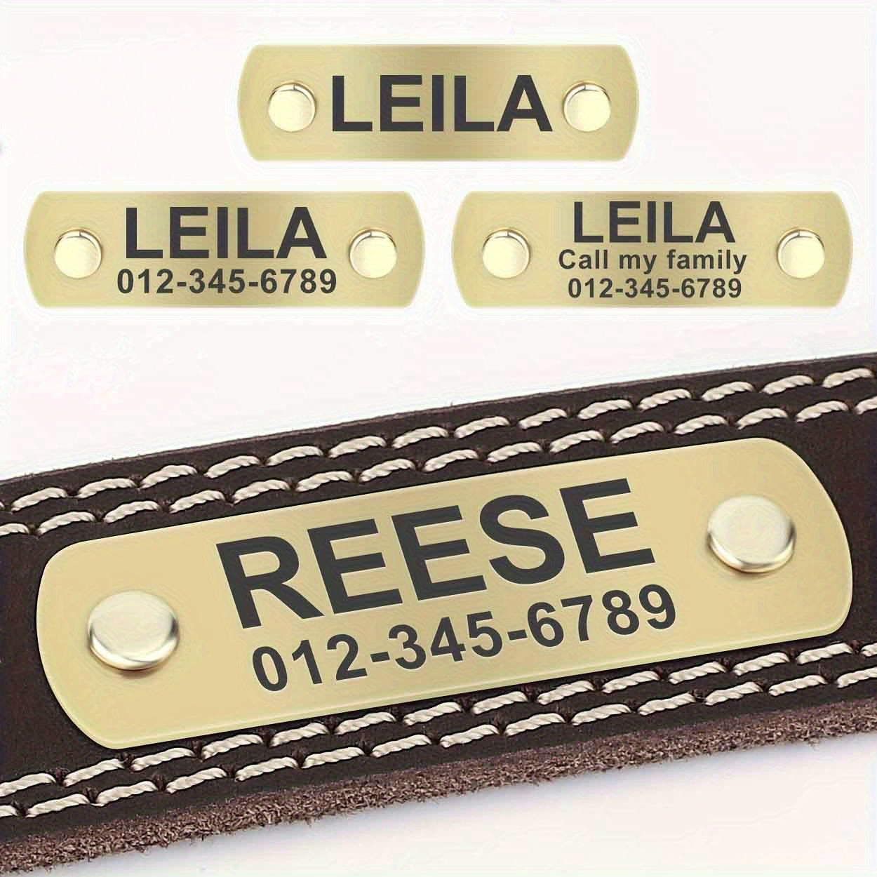 Luxury Personalized Leather Dog Collar - Luxuriously Soft Padded, Rust-Resistant Buckle, Heavy-Duty & Breathable for All Sizes - Perfect for Small, Medium, and Large Dogs