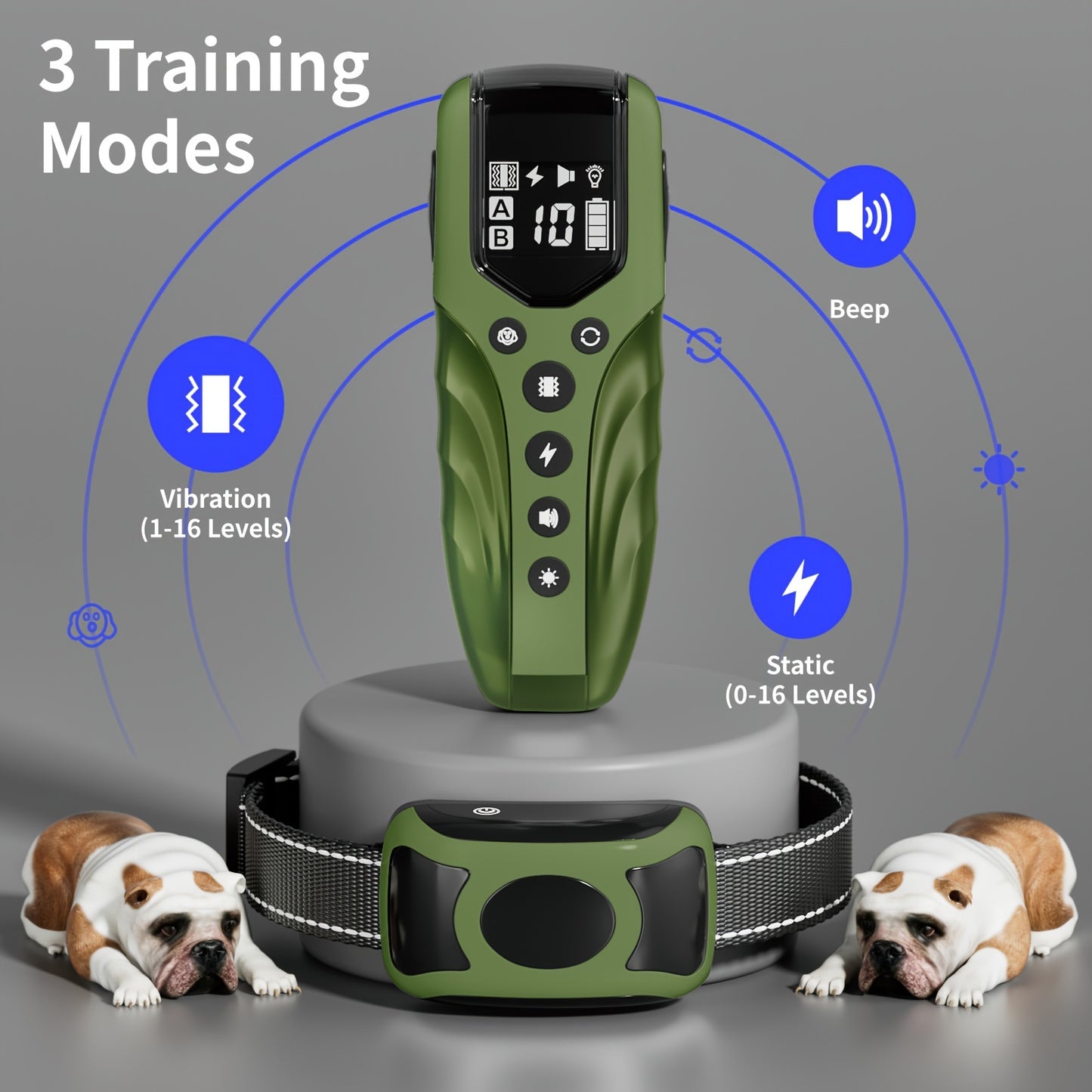 SmartDog Pro Training Collar - 2000FT Remote Control, Waterproof Shock Collar for Large, Medium, Small Dogs, featuring Safe Light, Beep, Vibration & Shock Modes, Ideal for 20~120 lbs with Keypad Lock for Added Safety