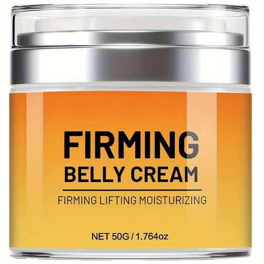 1.764oz/50g Firming Belly Cream, Tightening & Smoothing Body Lotion, Moisturizing With Jojoba Oil & Caffeine, Skin Care For Toning Waist, Thighs, Arms And Butt