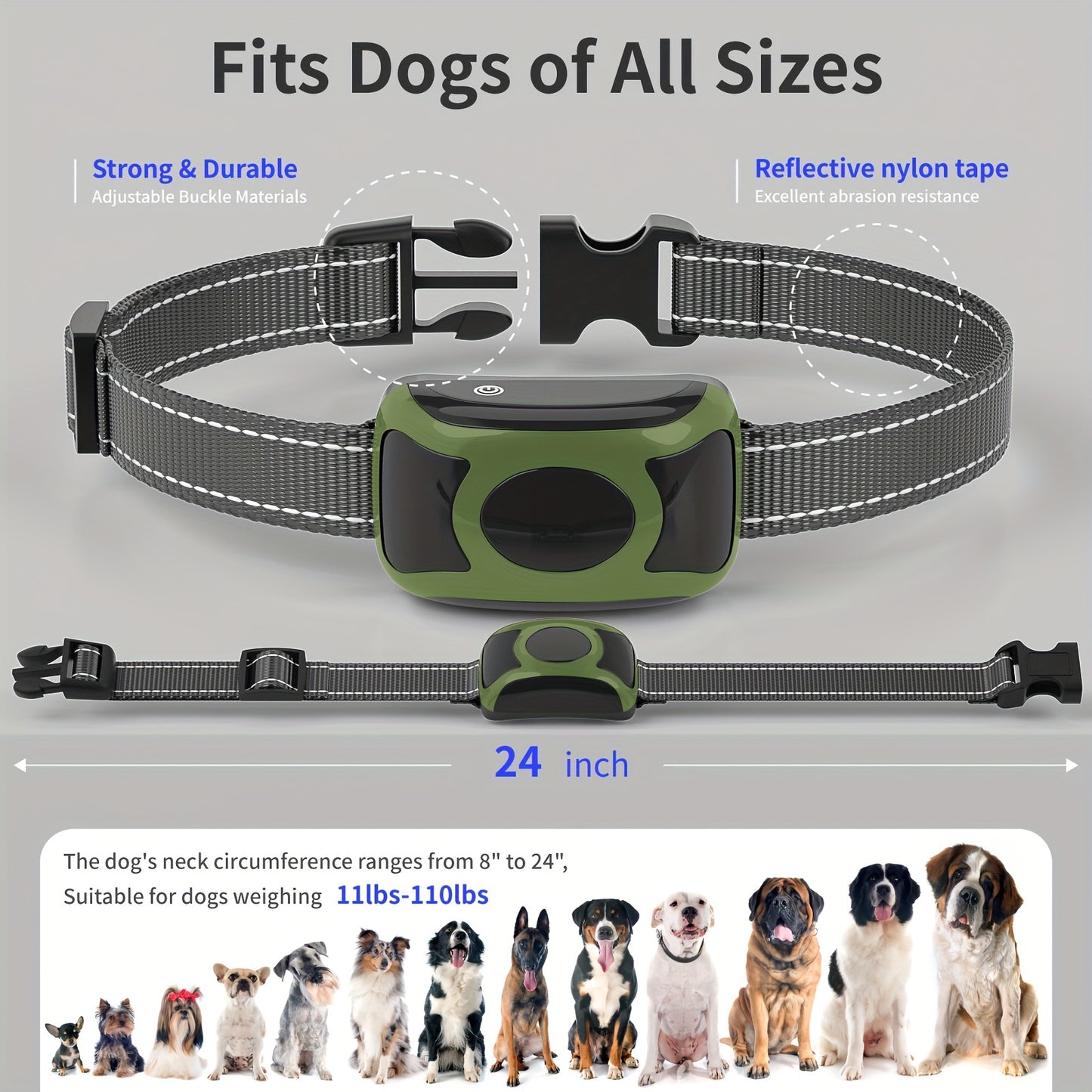 SmartDog Pro Training Collar - 2000FT Remote Control, Waterproof Shock Collar for Large, Medium, Small Dogs, featuring Safe Light, Beep, Vibration & Shock Modes, Ideal for 20~120 lbs with Keypad Lock for Added Safety