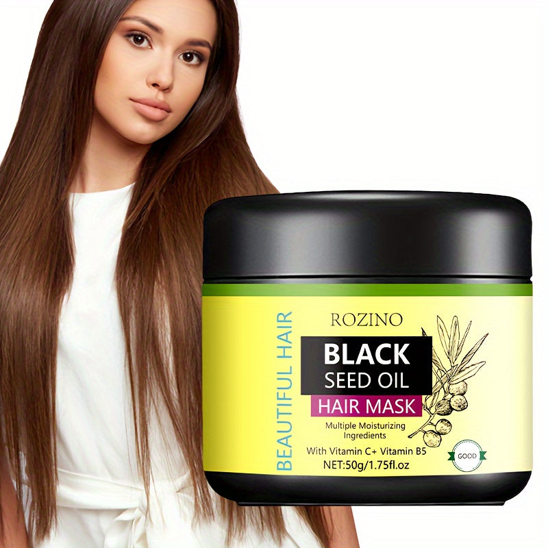 1.76oz Black Seed Oil Hair Mask, , Moisturizing, Smoothing, Enriched With Vitamin C & B5, Suitable For All Hair Types