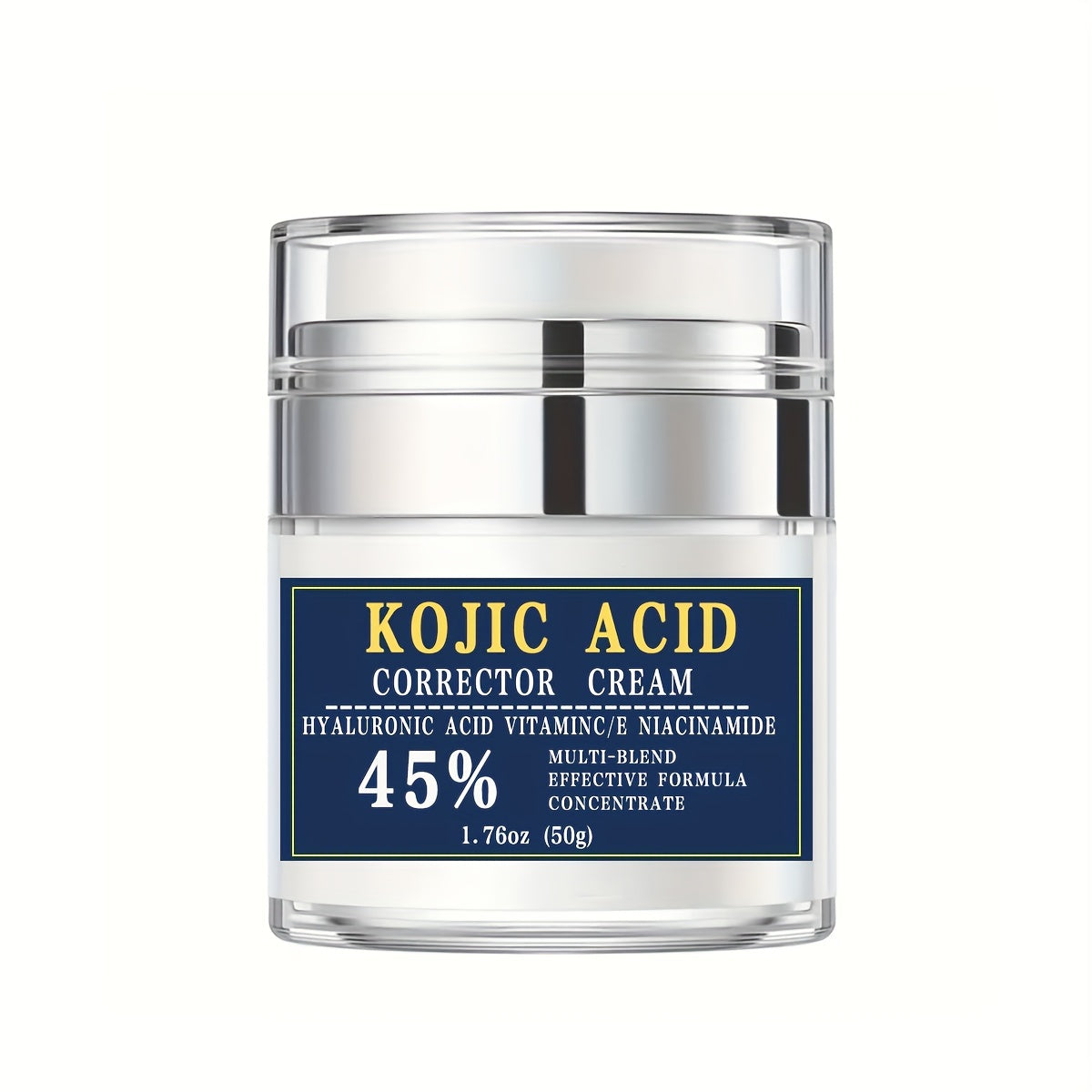 Kojic Acid Cream, With Niacinamide, Vitamin E, Vitamin C, Hyaluronic Acid, Squalane, Shea Butter, Aloe Vera, Skin Rejuvenating, Tightening Skin, 1.76 Oz (50g), Plant Squalane