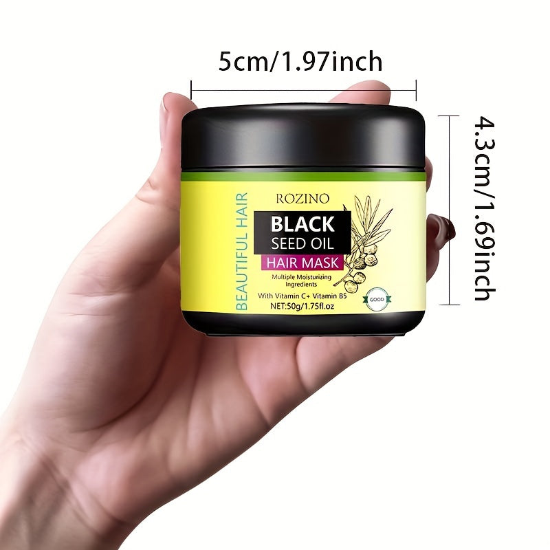 1.76oz Black Seed Oil Hair Mask, , Moisturizing, Smoothing, Enriched With Vitamin C & B5, Suitable For All Hair Types