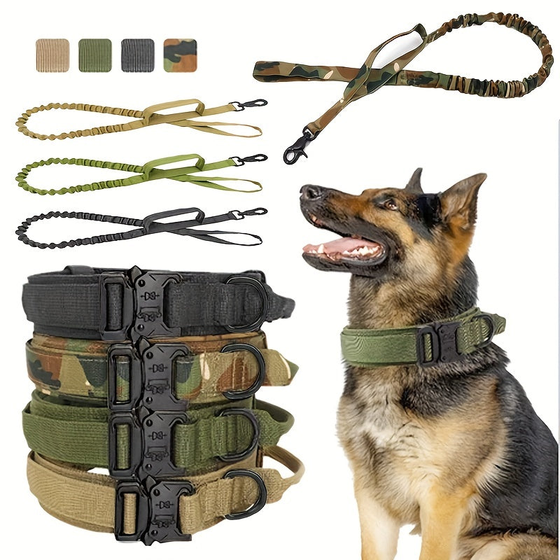 Heavy-Duty Adjustable Dog Collar & Leash Set - Secure Fit, Comfortable Material, Perfect for Training & Daily Walks