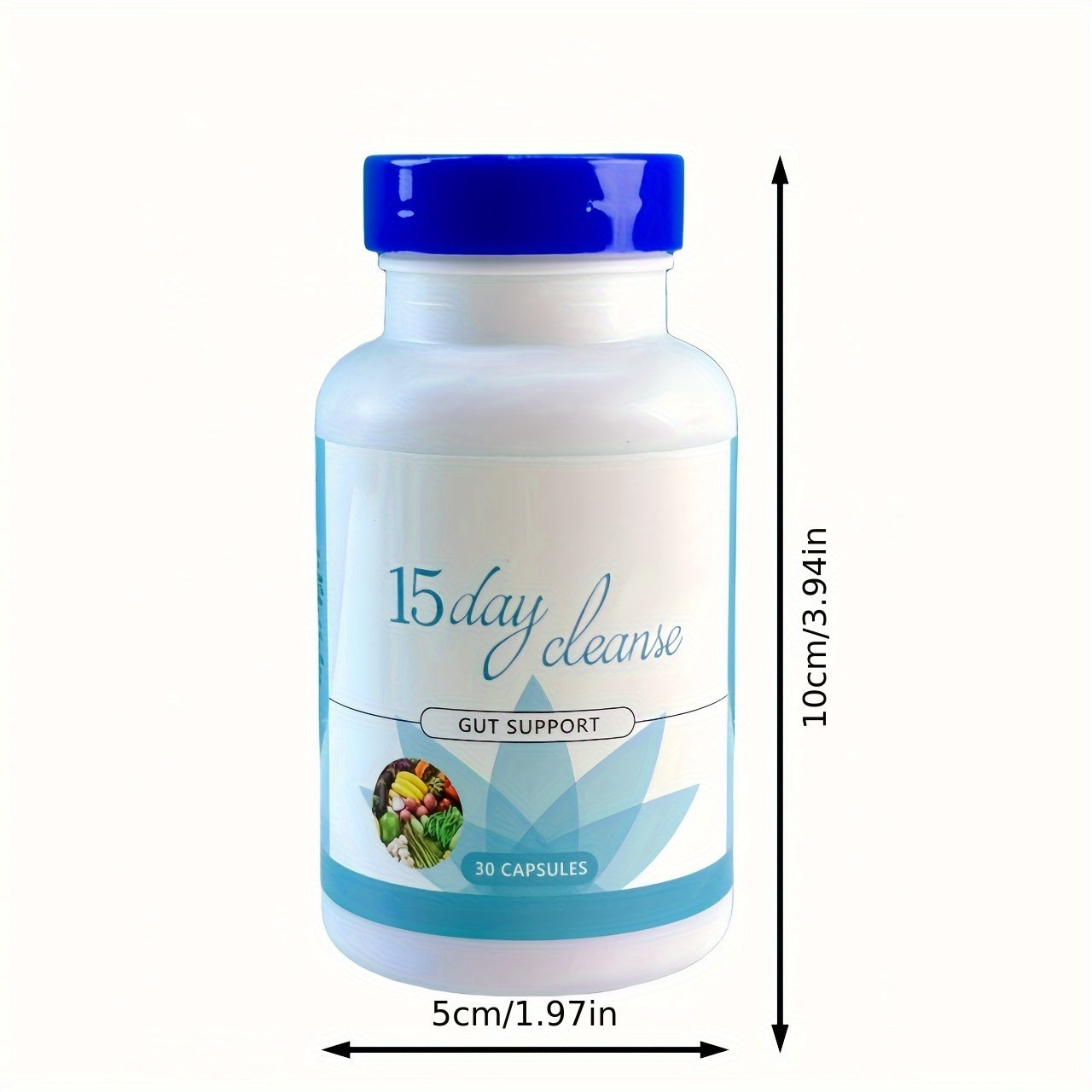 15 Day Cleanse - Gut and Colon Support | Advanced Formula with Fiber |  30 Capsules