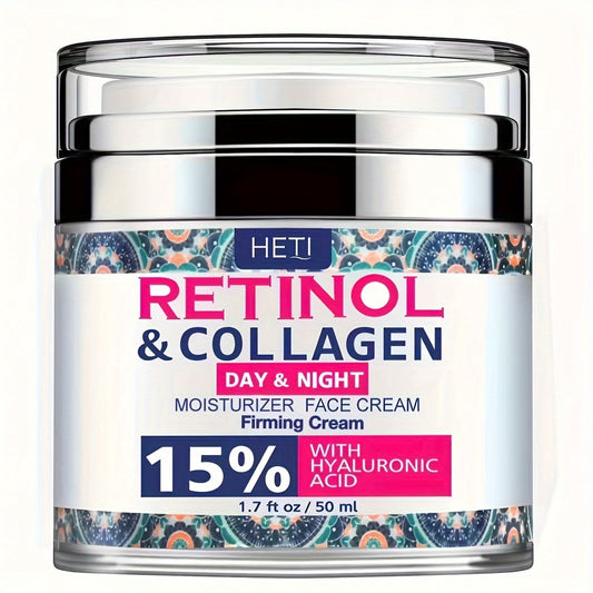 Retinol Collagen Face Cream, With Hyaluronic Acid, Vitamin E, Morning And Night Cream, Available For Men And Women, Highly Moisturizing And Firming Face Cream