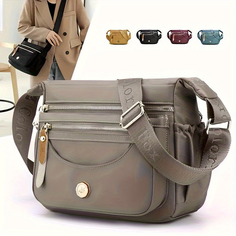 Casual Solid Color Hobo Bag, All-Match Zipper Shoulder Bag, Women's Versatile Bag For Work