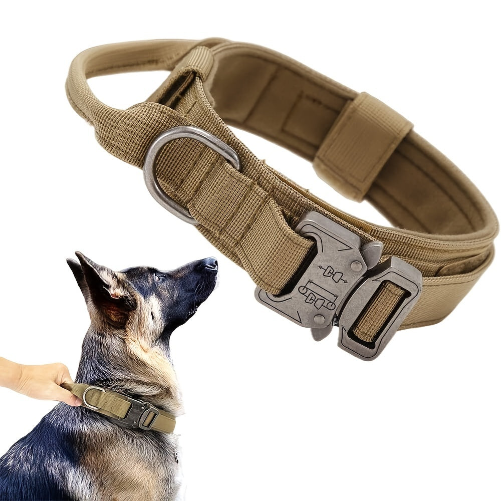 Tactical Dog Collar, Pet Dog Collar, Military Dog Collar Adjustable Dog Training Collar With Quick-release Buckle