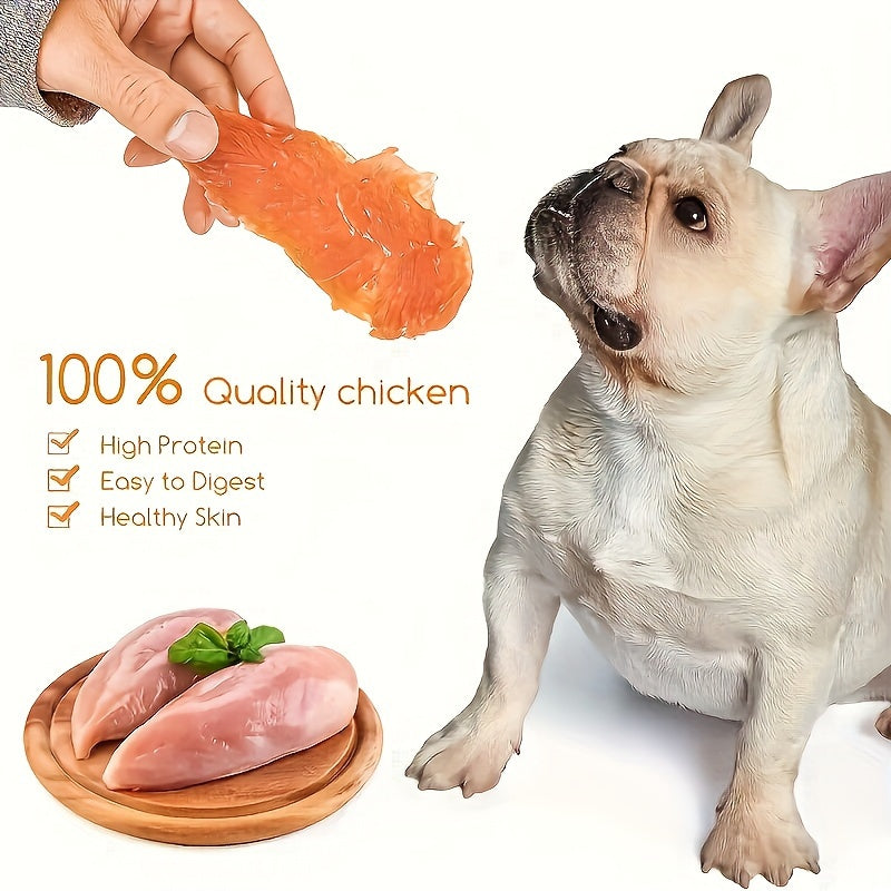 100g/500g Premium Dried Chicken Dog Treats - Natural, High Protein, Easy Digest - Perfect Training Rewards for Small, Medium & Large Breeds - Irresistible, Long-lasting Chewing Delight