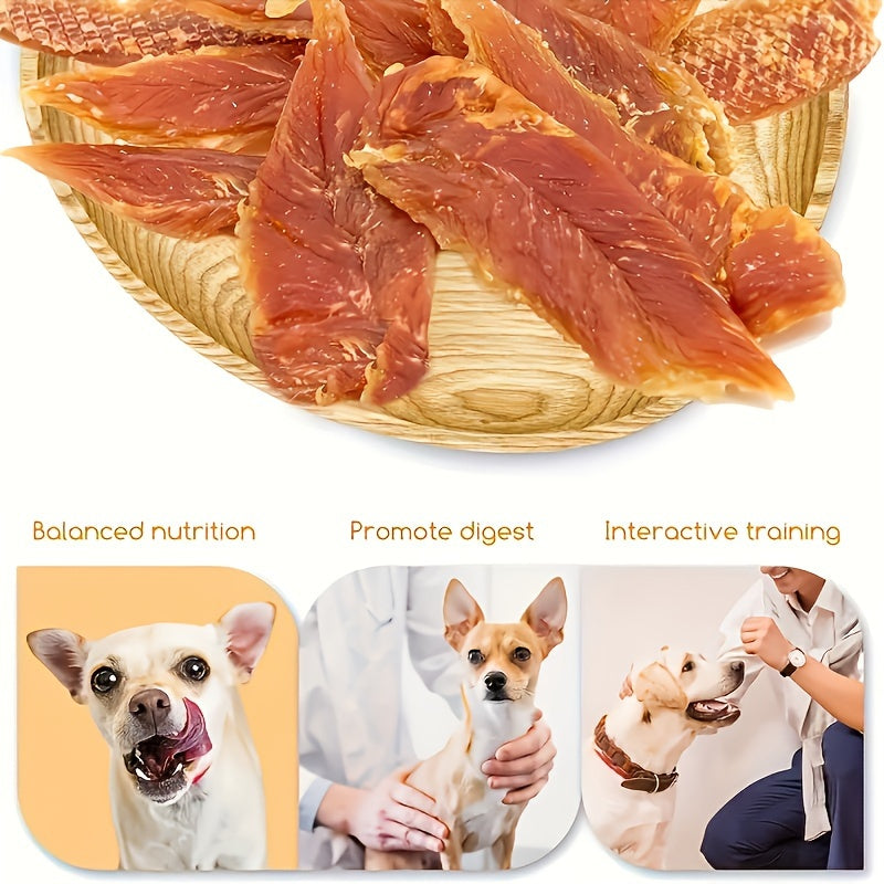 100g/500g Premium Dried Chicken Dog Treats - Natural, High Protein, Easy Digest - Perfect Training Rewards for Small, Medium & Large Breeds - Irresistible, Long-lasting Chewing Delight