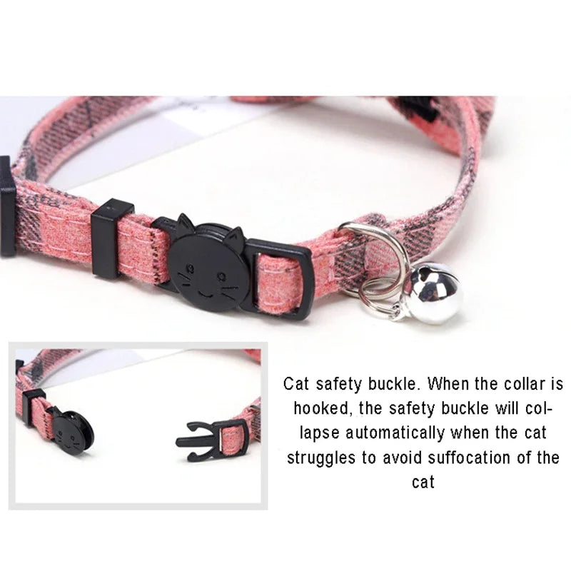 1PC Cute Cat Collar Small Puppy Cat Dog Collars Bow Kitten Collar Bowknot Necklace with Bell for Dog Cat Chihuahua Pet Supplies