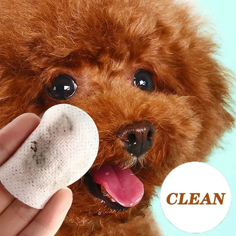 130PCS Pet Wet Wipes Eye Tear Ear Stain Remover Cleaning Portable Wet Towels Dog Cat Pet Cleaning Wipes Grooming Wipes Towel