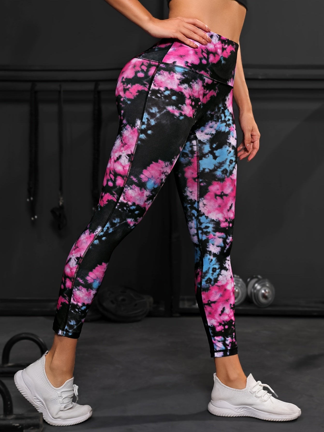 Chic Tie Dye Yoga Pants - Slimming High Waist Leggings with Butt Lifting Magic - Stretchy Running & Fitness Activewear for Women