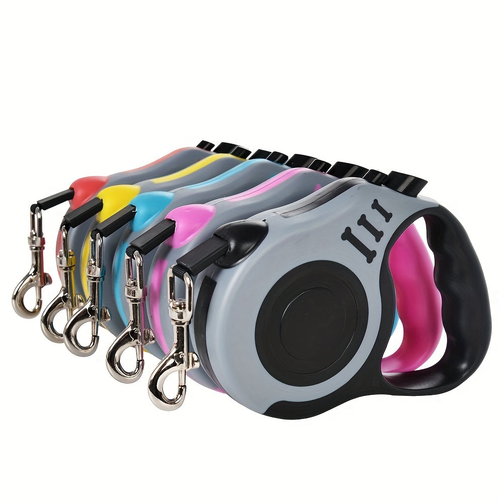 Heavy-Duty Dual-Button Retractable Dog Leash - Comfortable Handle, Smooth Extension, Reliable Control for Daily Walks