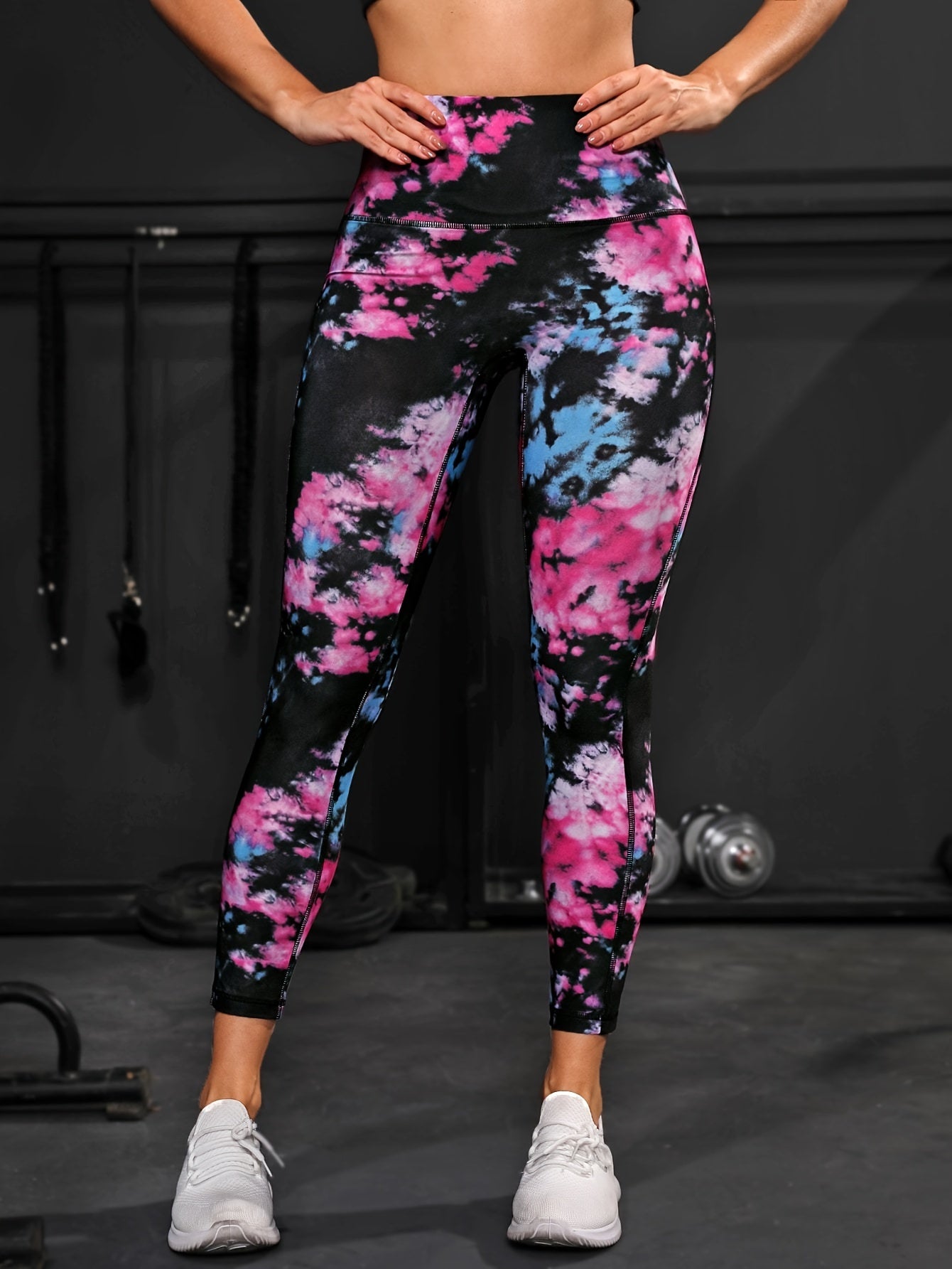 Chic Tie Dye Yoga Pants - Slimming High Waist Leggings with Butt Lifting Magic - Stretchy Running & Fitness Activewear for Women