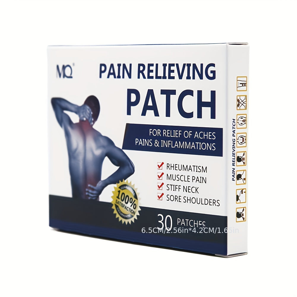 30pcs Pain Relieving Patch, Up To 8 Hours Of Relief From Sore Muscles, Arthritis, Backaches, Spains, Bruises, Strains And Joint (with NDC)