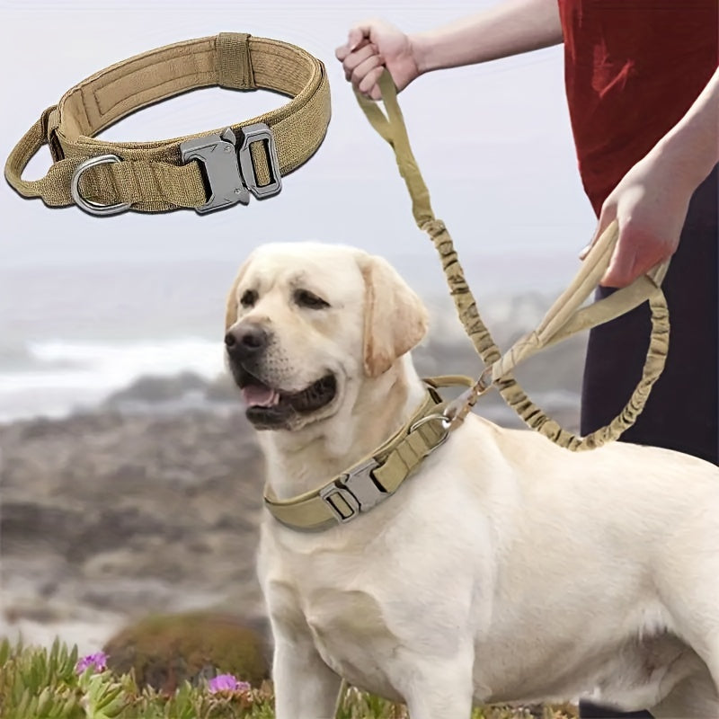 Heavy-Duty Adjustable Dog Collar & Leash Set - Secure Fit, Comfortable Material, Perfect for Training & Daily Walks