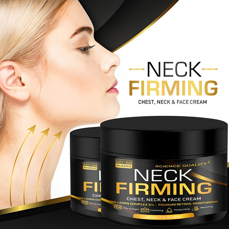 1.69oz Firming Cream For Chest, Neck & Face - Contains Retinol, Collagen And Nicinamide, Moisturizing And Rejuvenating Neck Skincare