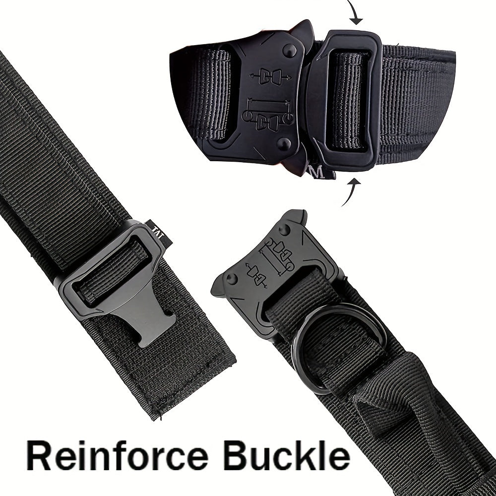 Heavy-Duty Tactical Dog Collar - High-Performance Nylon for Outdoor Training - Military-Style, Durable & Comfortable, Perfect for Large and Medium Breeds - Quick-Release Buckle