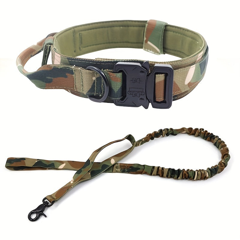 Heavy-Duty Adjustable Dog Collar & Leash Set - Secure Fit, Comfortable Material, Perfect for Training & Daily Walks