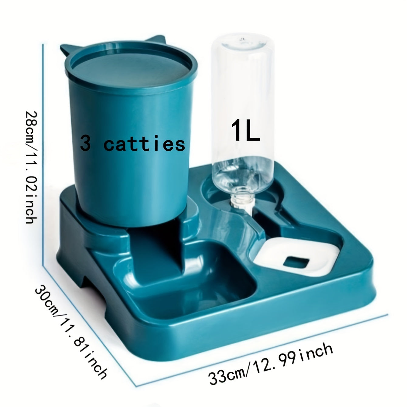 Sturdy 2-in-1 Automatic Pet Feeder & Water Dispenser - Anti-Tip Design for Cats and Dogs, Ensuring Fresh Food and Water, Seamless Integration for Effortless Hydration and Nutrition