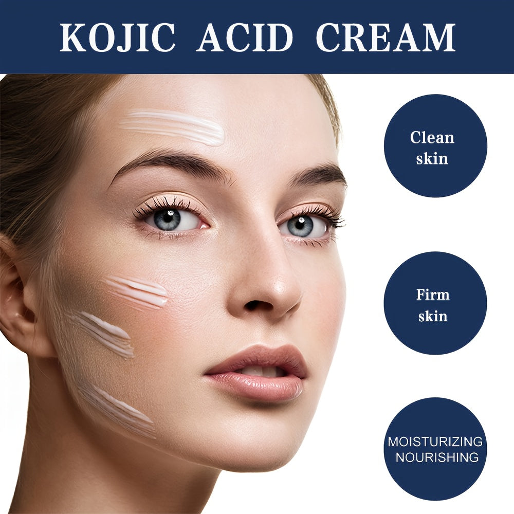 Kojic Acid Cream, With Niacinamide, Vitamin E, Vitamin C, Hyaluronic Acid, Squalane, Shea Butter, Aloe Vera, Skin Rejuvenating, Tightening Skin, 1.76 Oz (50g), Plant Squalane