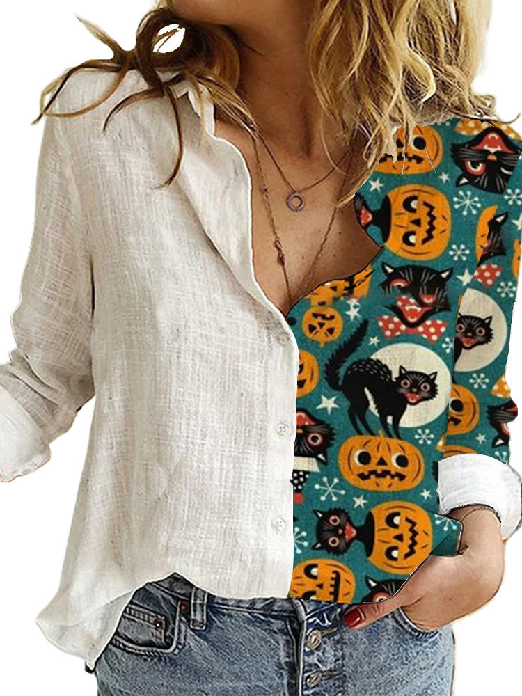 Halloween Series Digital Printing Long Sleeve Shirt