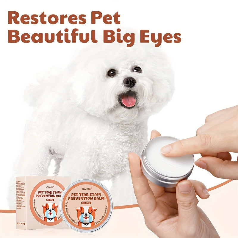 Pet Eye Tear Stain Remover Balm, 30G - Gentle Cleansing Cream For Dogs & Cats, Suitable For All Breeds