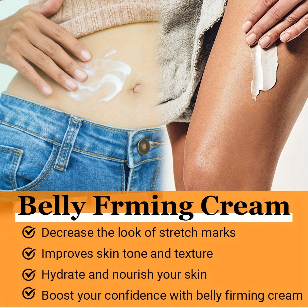 1.764oz/50g Firming Belly Cream, Tightening & Smoothing Body Lotion, Moisturizing With Jojoba Oil & Caffeine, Skin Care For Toning Waist, Thighs, Arms And Butt