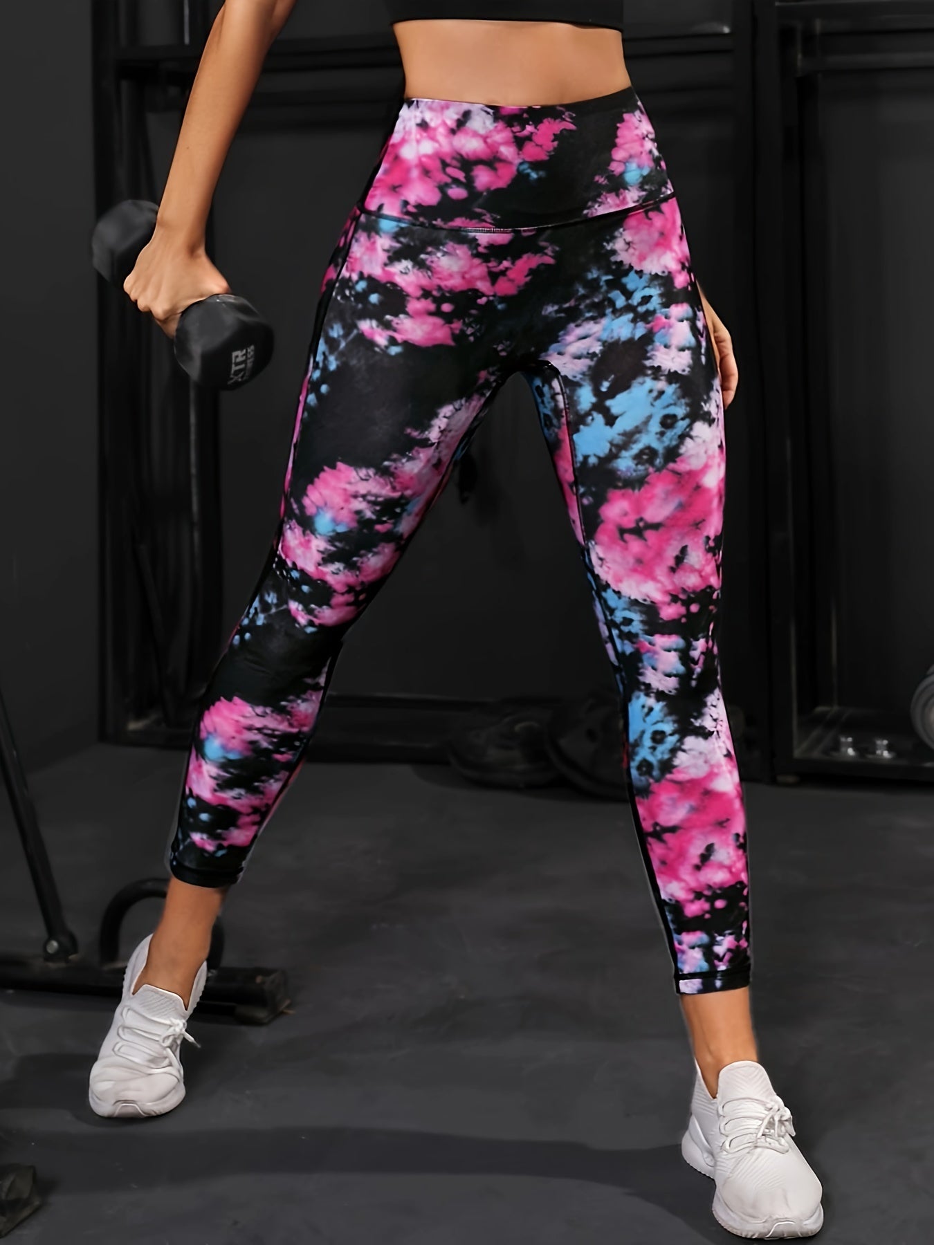 Chic Tie Dye Yoga Pants - Slimming High Waist Leggings with Butt Lifting Magic - Stretchy Running & Fitness Activewear for Women